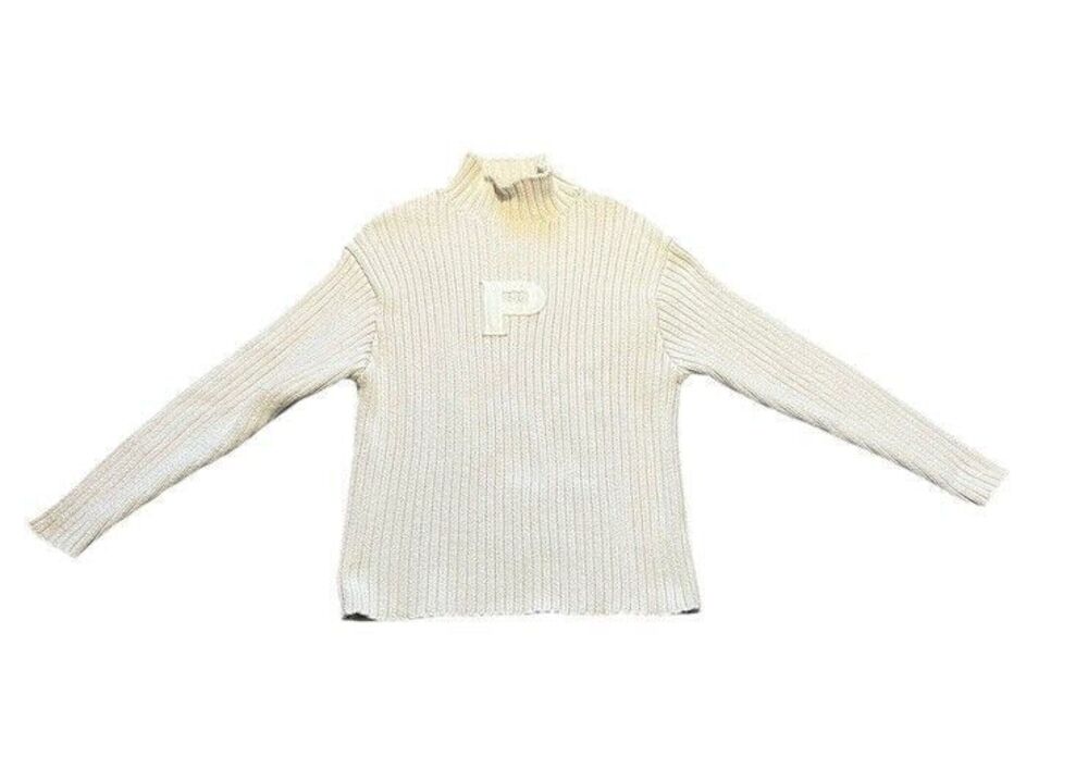 Polo Sport Ralph Lauren Vintage Varsity Letter Sweater Men's Size Medium Cotton